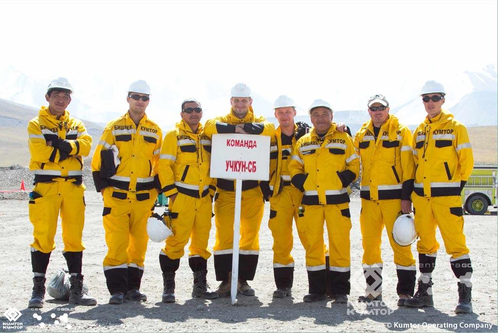 На руднике «Кумтор» прошли ежегодные соревнования горно-спасательных команд